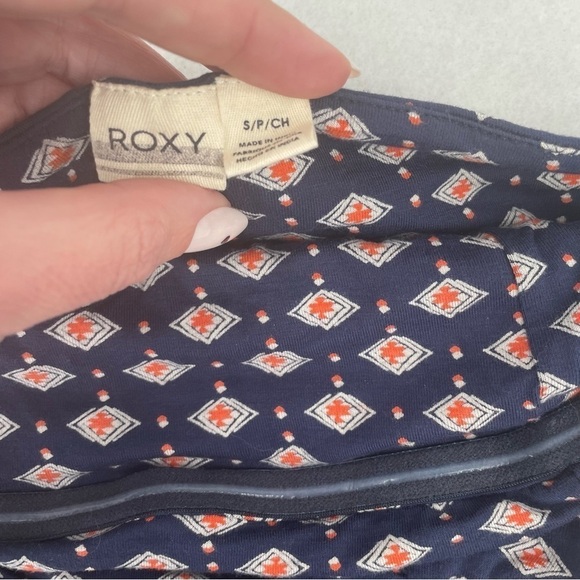 ROXY Womens Strapless Navy Summer Dress Aztec print size: Small - Picture 6 of 8